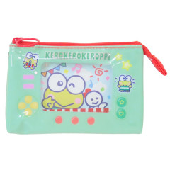 Japan Sanrio Cosmetic Pouch - Keroppi : Heart-pounding Memories Heisei Retro