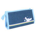 Japan Sanrio Denim Pen Pouch Pencil Case - Cinnamoroll : Heart-pounding Memories Heisei Retro Denim - 2