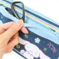 Japan Sanrio Denim Pen Pouch Pencil Case - Cinnamoroll : Heart-pounding Memories Heisei Retro Denim - 4