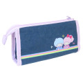 Japan Sanrio Denim Pen Pouch Pencil Case - Little Twin Stars : Heart-pounding Memories Heisei Retro Denim - 2