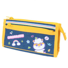 Japan Sanrio Denim Pen Pouch Pencil Case - Corocorokuririn : Heart-pounding Memories Heisei Retro