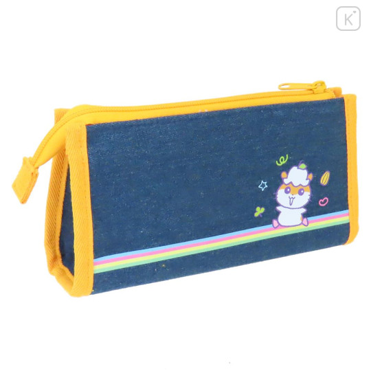 Japan Sanrio Denim Pen Pouch Pencil Case - Corocorokuririn : Heart-pounding Memories Heisei Retro Denim - 2