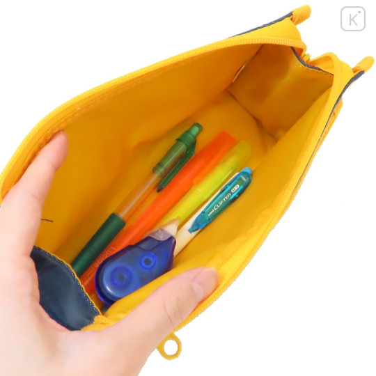 Japan Sanrio Denim Pen Pouch Pencil Case - Corocorokuririn : Heart-pounding Memories Heisei Retro Denim - 3