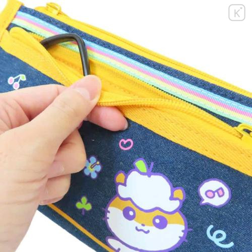 Japan Sanrio Denim Pen Pouch Pencil Case - Corocorokuririn : Heart-pounding Memories Heisei Retro - 4