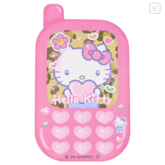 Japan Sanrio Big Sticker - Hello Kitty : Heart-pounding Memories Heisei Retro Mobile Style - 1