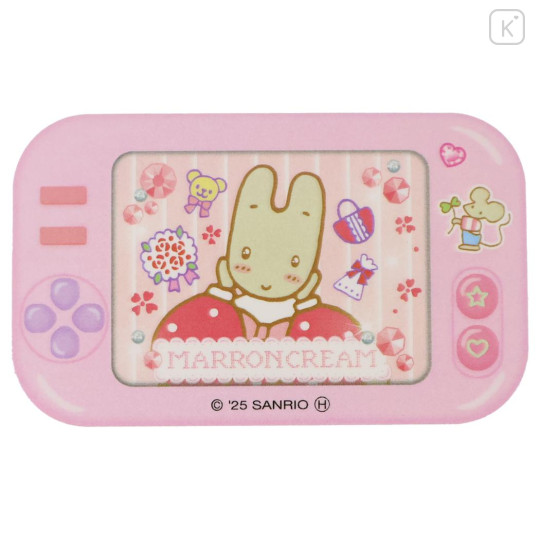 Japan Sanrio Big Sticker - Marron Cream : Heart-pounding Memories Heisei Retro Game Console Style - 1