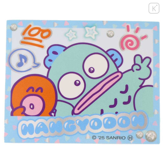 Japan Sanrio Big Sticker - Hangyodon : Heart-pounding Memories Heisei Retro Purikura Photo Style - 1