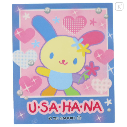 Japan Sanrio Big Sticker - Usahana : Heart-pounding Memories Heisei Retro Purikura Photo Style - 1