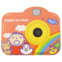 Japan Sanrio Big Sticker - Minna No Tabo : Heart-pounding Memories Heisei Retro Instant Camera Style