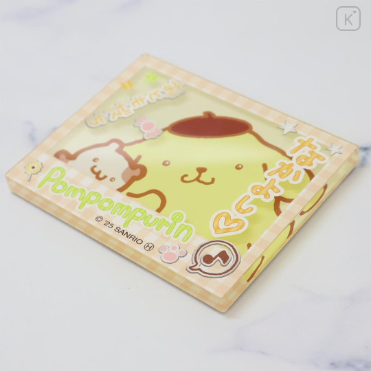 Japan Sanrio Acrylic Magnet - Pompompurin : Heart-pounding Memories Heisei Retro Purikura Photo Style - 2