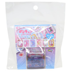 Japan Sanrio Clear Masking Tape - Heart-pounding Memories Heisei Retro Characters Purikura Photo Style