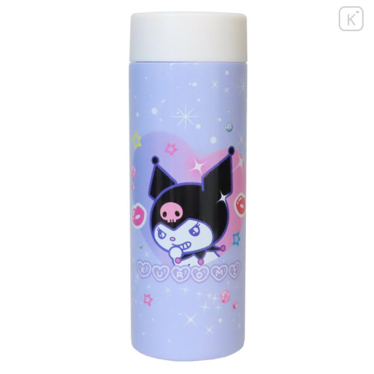 Japan Sanrio Stainless Steel Bottle 350ml - Kuromi : Heart-pounding Memories Heisei Retro - 1