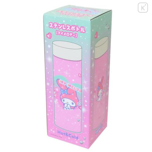 Japan Sanrio Stainless Steel Bottle 350ml - My Melody : Heart-pounding Memories Heisei Retro - 4