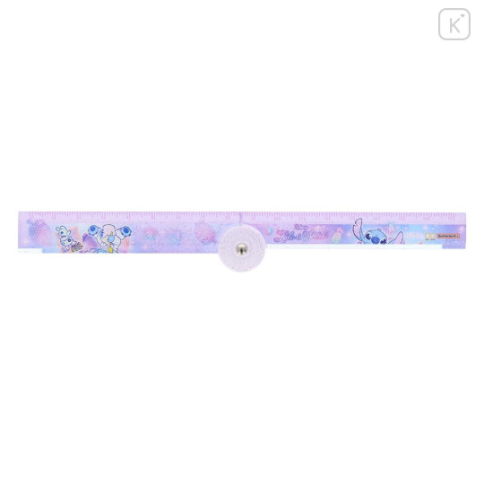 Japan Disney Folding Ruler 17cm - Scrump & Stitch : Glitter Pink - 2