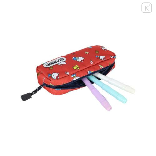 Japan Sanrio Outdoor Pen Case - Hello Kitty & Hello Mimmy : Red - 4