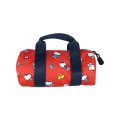Japan Sanrio Outdoor Boston Bag Pen Case - Hello Kitty & Hello Mimmy : Red - 2