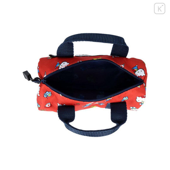 Japan Sanrio Outdoor Boston Bag Pen Case - Hello Kitty & Hello Mimmy : Red - 3