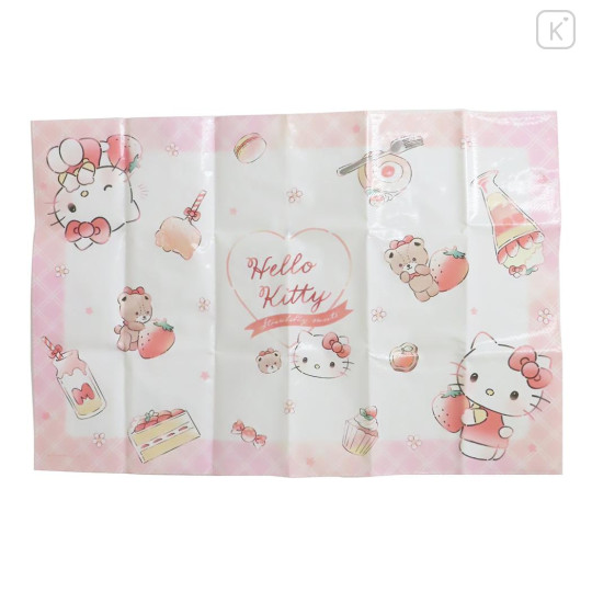 Japan Sanrio Picnic Blanket Leisure Sheet - Hello Kitty & Tiny Chum : Strawberry - 1