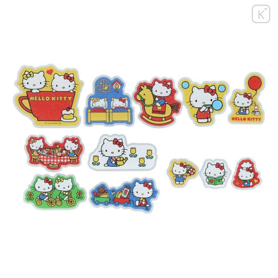 Japan Sanrio Die-cut Flake Seal Sticker Pack - Hello Kitty & Hello Mimmy : Red - 3