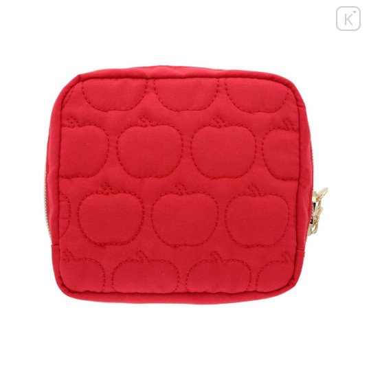 Japan Sanrio Quilted Cosmetic Pouch - Hello Kitty : Apple Red - 2