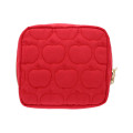 Japan Sanrio Quilted Cosmetic Pouch - Hello Kitty : Apple Red - 2
