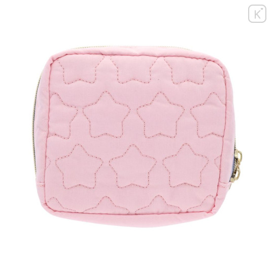 Japan Sanrio Quilted Cosmetic Pouch - Little Twin Stars : Pink - 2