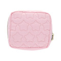 Japan Sanrio Quilted Cosmetic Pouch - Little Twin Stars : Pink - 2