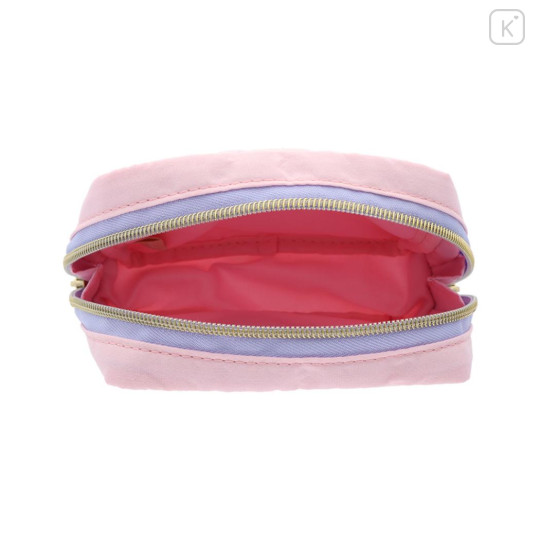 Japan Sanrio Quilted Cosmetic Pouch - Little Twin Stars : Pink - 3