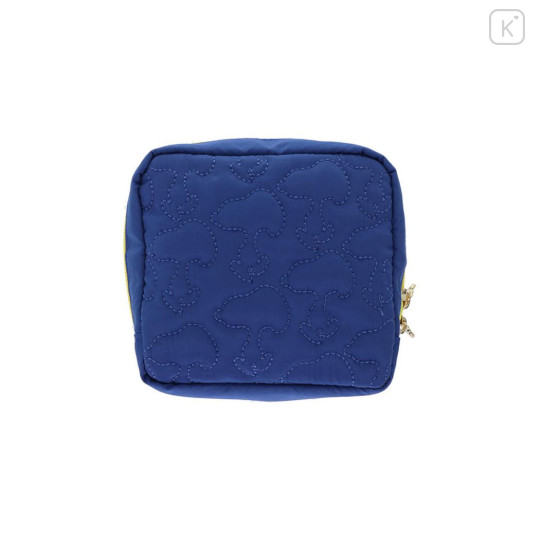 Japan Peanuts Quilted Cosmetic Pouch - Snoopy : Joe Cool Blue - 2