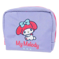 Japan Sanrio Fluffy Embroidered Cosmetic Pouch - My Melody : Sitting