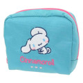 Japan Sanrio Fluffy Embroidered Cosmetic Pouch - Cinnamoroll : Sitting - 1