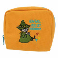 Japan Moomin Fluffy Embroidered Cosmetic Pouch - Snufkin : Sitting - 1