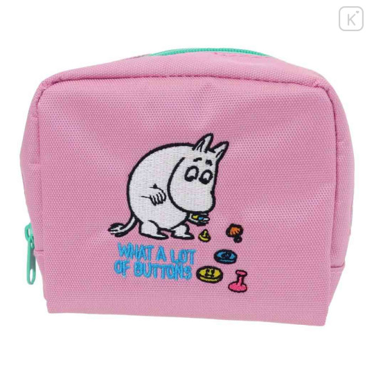 Japan Moomin Fluffy Embroidered Cosmetic Pouch - Moomintroll : Searching - 1