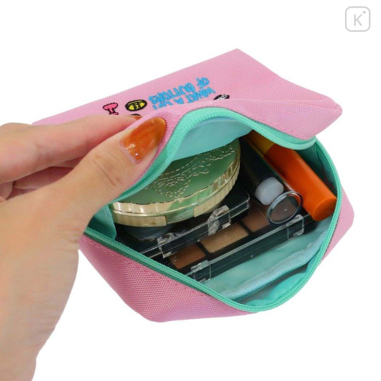 Japan Moomin Fluffy Embroidered Cosmetic Pouch - Moomintroll : Searching - 3