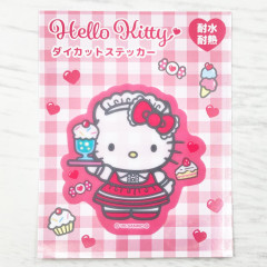 Japan Sanrio Vinyl Sticker - Hello Kitty : Maid Pink