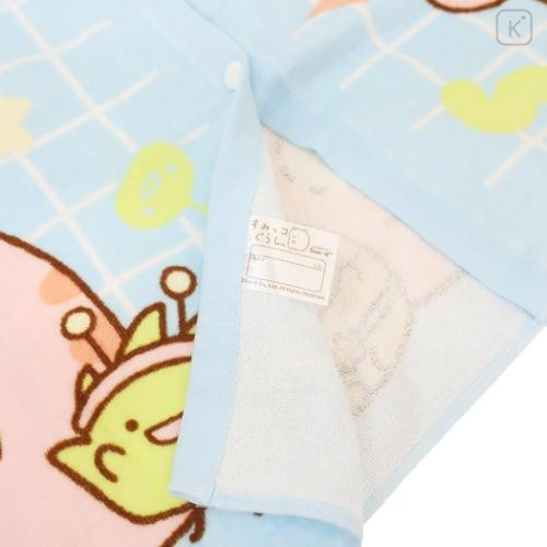 Japan San-X Kids Wrap Towel 80cm - Sumikko Gurashi : Mysterious Friends Blue - 4