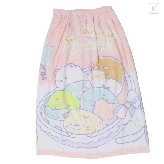 Japan San-X Kids Wrap Towel 80cm - Sumikko Gurashi : Baby Pink - 1