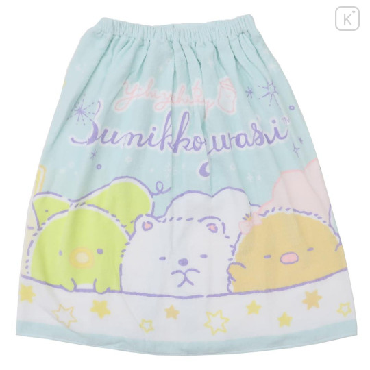 Japan San-X Kids Wrap Towel 60cm - Sumikko Gurashi : Baby Blue - 1