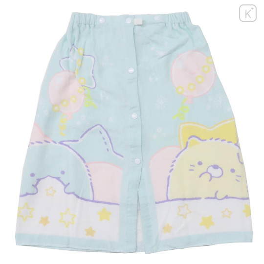 Japan San-X Kids Wrap Towel 60cm - Sumikko Gurashi : Baby Blue - 2