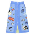 Japan Disney Kids Wrap Towel 80cm - Mickey : Blue Hey - 2