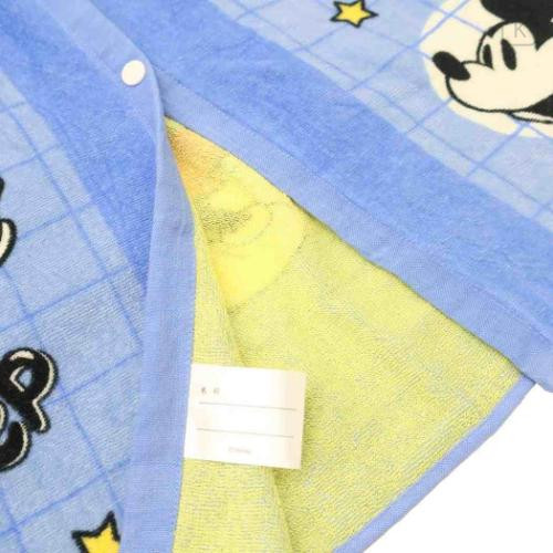 Japan Disney Kids Wrap Towel 80cm - Mickey : Blue Hey - 4