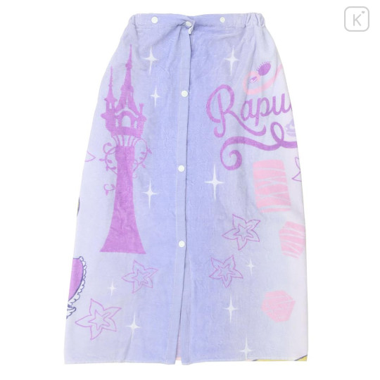 Japan Disney Kids Wrap Towel 80cm - Rapunzel : Light Purple - 2