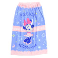 Japan Disney Kids Wrap Towel 80cm - Minnie : Purple Pink - 1
