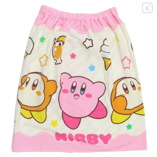 Japan Kirby Kids Wrap Towel 60cm - Kirby & Waddle Dee : Light Yellow Pink - 1