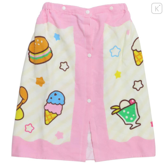 Japan Kirby Kids Wrap Towel 60cm - Kirby & Waddle Dee : Light Yellow Pink - 2