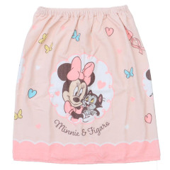 Japan Disney Kids Wrap Towel 60cm - Minnie : Light Pink