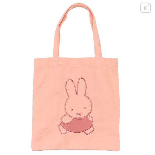 Japan Miffy Embroidered Mini Tote Bag - Miffy : Blossom Orange Pink - 1