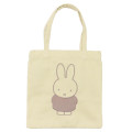 Japan Miffy Embroidered Mini Tote Bag - Miffy : Beige Yellow - 1