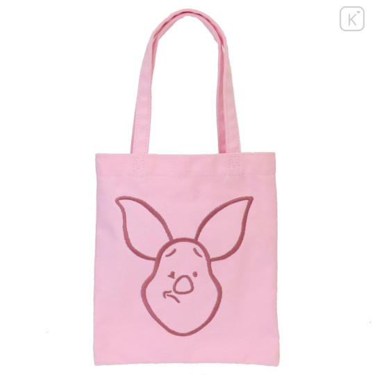Japan Disney Embroidered Mini Tote Bag - Piglet : Pink - 1