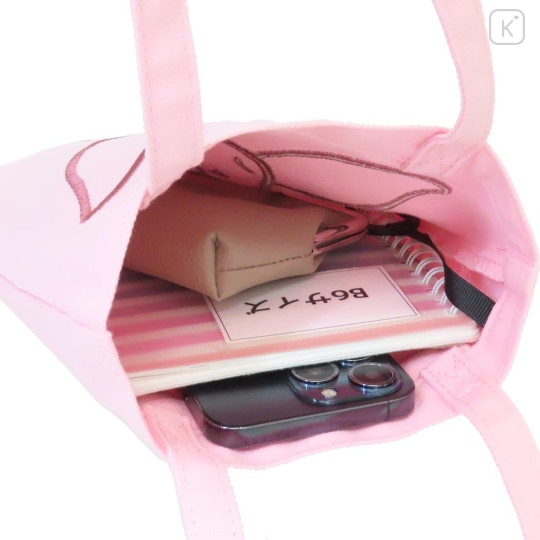 Japan Disney Embroidered Mini Tote Bag - Piglet : Pink - 3